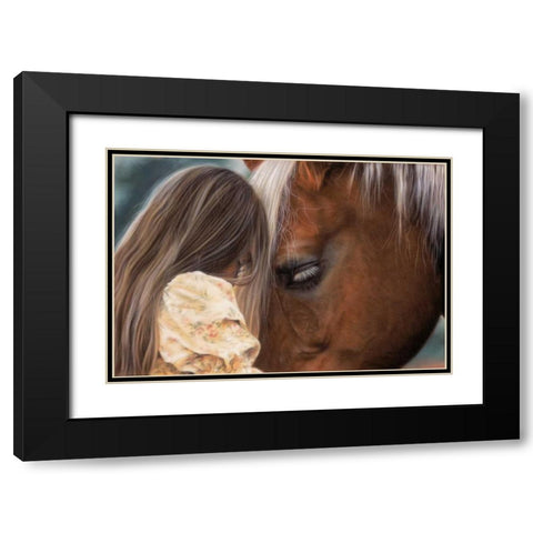In Their Own World Black Modern Wood Framed Art Print with Double Matting by Harrison, Lesley