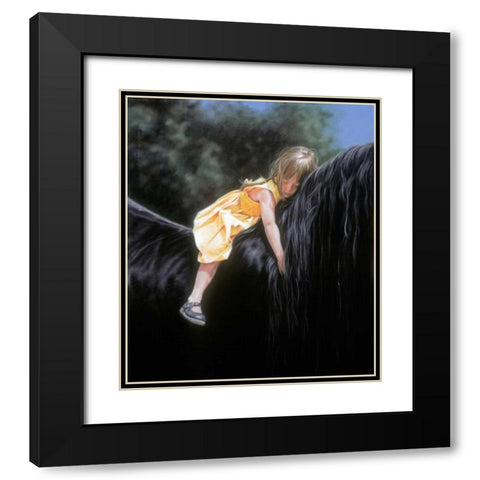 Some Dreams Last Black Modern Wood Framed Art Print with Double Matting by Harrison, Lesley