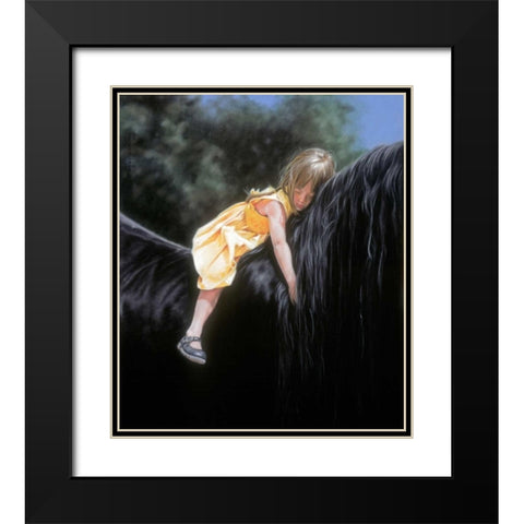 Some Dreams Last Black Modern Wood Framed Art Print with Double Matting by Harrison, Lesley