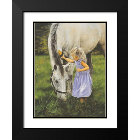 Grace and the Grey Black Modern Wood Framed Art Print with Double Matting by Harrison, Lesley