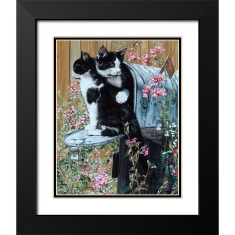 Rural Route II Black Modern Wood Framed Art Print with Double Matting by Harrison, Lesley