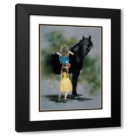 The Booster Club Black Modern Wood Framed Art Print with Double Matting by Harrison, Lesley
