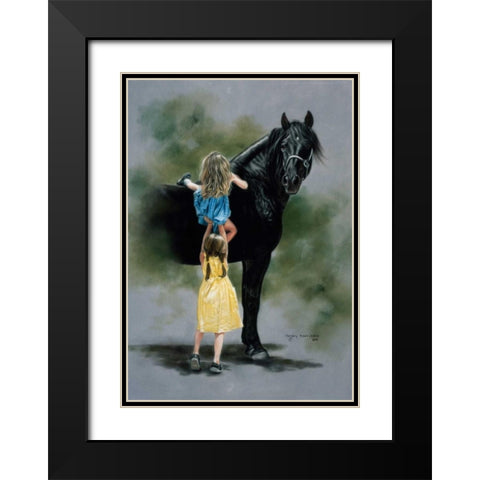 The Booster Club Black Modern Wood Framed Art Print with Double Matting by Harrison, Lesley