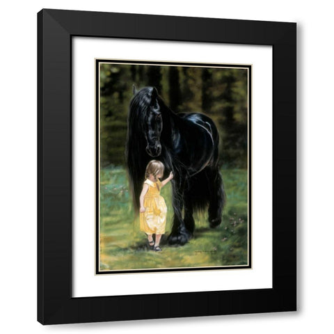 Back to the Barn Black Modern Wood Framed Art Print with Double Matting by Harrison, Lesley