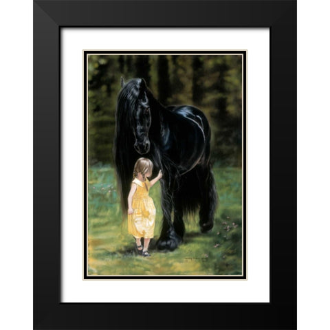 Back to the Barn Black Modern Wood Framed Art Print with Double Matting by Harrison, Lesley