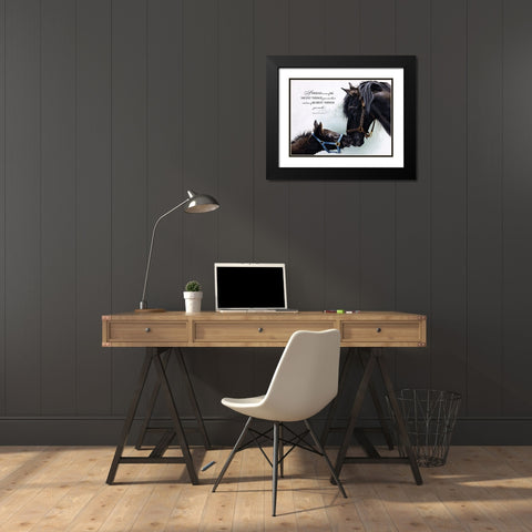 Friend Black Modern Wood Framed Art Print with Double Matting by Harrison, Lesley