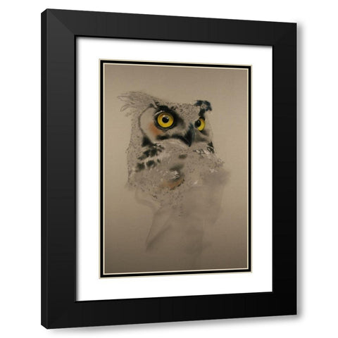 Lionel Black Modern Wood Framed Art Print with Double Matting by Harrison, Lesley