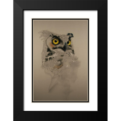 Lionel Black Modern Wood Framed Art Print with Double Matting by Harrison, Lesley