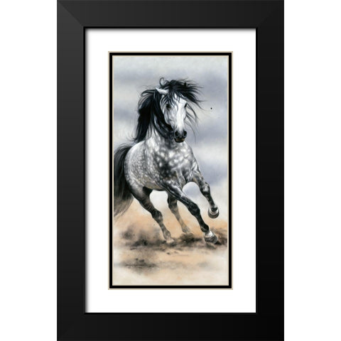Glorious Grey Black Modern Wood Framed Art Print with Double Matting by Harrison, Lesley