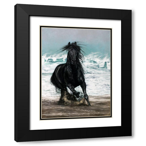 Free Spirit Black Modern Wood Framed Art Print with Double Matting by Harrison, Lesley