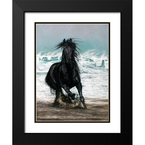 Free Spirit Black Modern Wood Framed Art Print with Double Matting by Harrison, Lesley