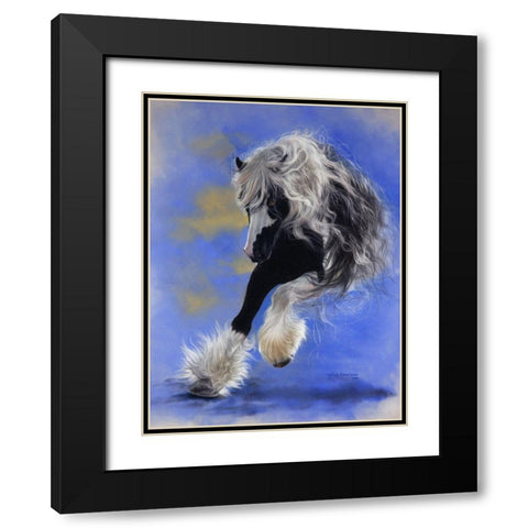 Gypsy Dancer Black Modern Wood Framed Art Print with Double Matting by Harrison, Lesley