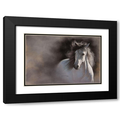 Amici Black Modern Wood Framed Art Print with Double Matting by Harrison, Lesley