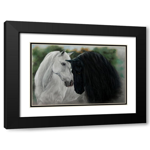 Black and White Black Modern Wood Framed Art Print with Double Matting by Harrison, Lesley