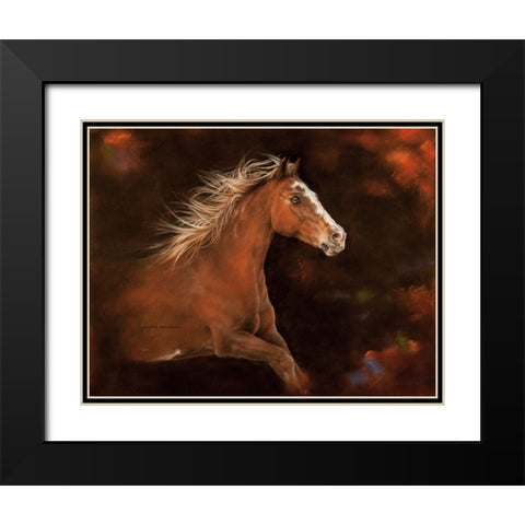 Cheyenne Black Modern Wood Framed Art Print with Double Matting by Harrison, Lesley
