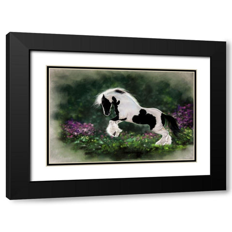 Gypsy Nomad Black Modern Wood Framed Art Print with Double Matting by Harrison, Lesley