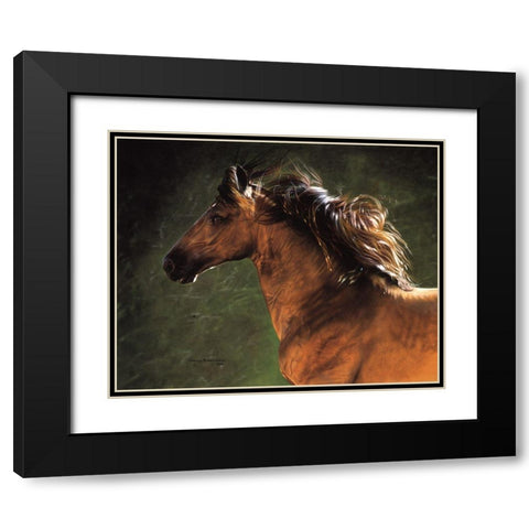 Lookin at You Black Modern Wood Framed Art Print with Double Matting by Harrison, Lesley