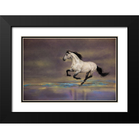 Suzannes Tuno Black Modern Wood Framed Art Print with Double Matting by Harrison, Lesley