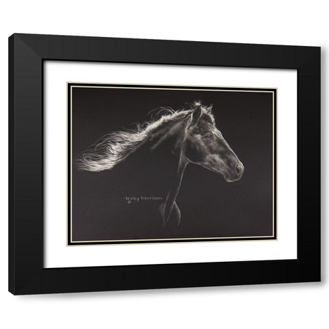 Faroan Black Modern Wood Framed Art Print with Double Matting by Harrison, Lesley