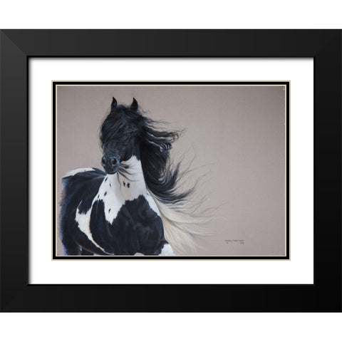 Pretty Boy Armani Black Modern Wood Framed Art Print with Double Matting by Harrison, Lesley