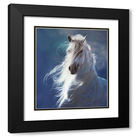 Wind Dancer Black Modern Wood Framed Art Print with Double Matting by Harrison, Lesley