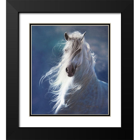 Wind Dancer Black Modern Wood Framed Art Print with Double Matting by Harrison, Lesley