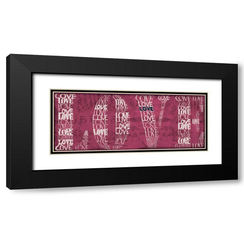 Love Black Modern Wood Framed Art Print with Double Matting by Wolk, Lisa