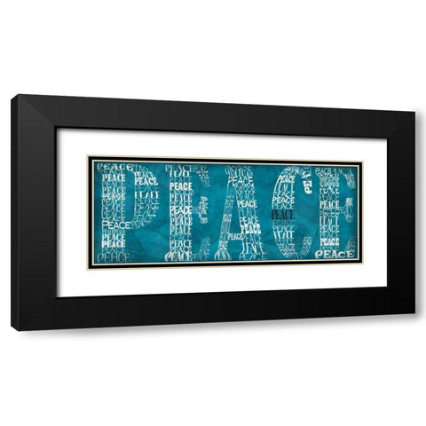 Peace Black Modern Wood Framed Art Print with Double Matting by Wolk, Lisa