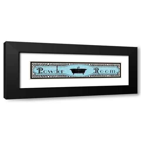 Powder Room III Black Modern Wood Framed Art Print with Double Matting by Wolk, Lisa