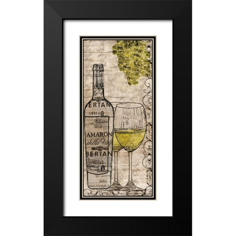 White Wine Black Modern Wood Framed Art Print with Double Matting by Wolk, Lisa