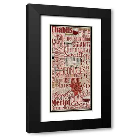 Red Wine Black Modern Wood Framed Art Print with Double Matting by Wolk, Lisa