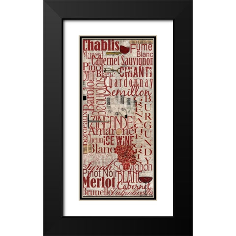 Red Wine Black Modern Wood Framed Art Print with Double Matting by Wolk, Lisa