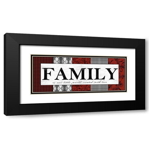 Patterns Family Black Modern Wood Framed Art Print with Double Matting by Wolk, Lisa