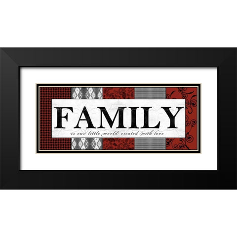 Patterns Family Black Modern Wood Framed Art Print with Double Matting by Wolk, Lisa