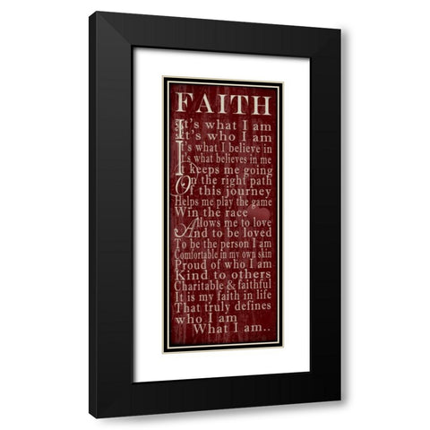 Faith Sentiments Black Modern Wood Framed Art Print with Double Matting by Wolk, Lisa