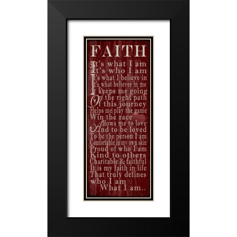 Faith Sentiments Black Modern Wood Framed Art Print with Double Matting by Wolk, Lisa