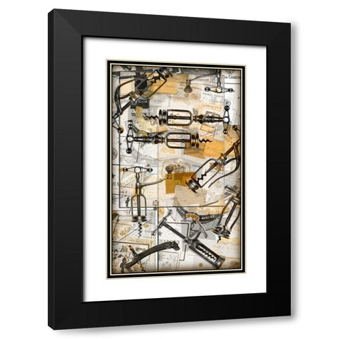 Wine and Champagne Black Modern Wood Framed Art Print with Double Matting by Wolk, Lisa