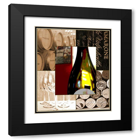 Wine Lover Black Modern Wood Framed Art Print with Double Matting by Wolk, Lisa