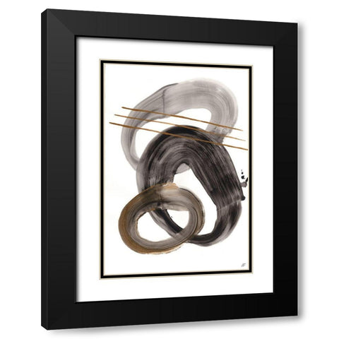 Gold and Gray Black Modern Wood Framed Art Print with Double Matting by Lee, Judson