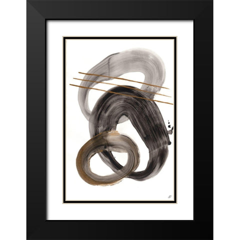 Gold and Gray Black Modern Wood Framed Art Print with Double Matting by Lee, Judson