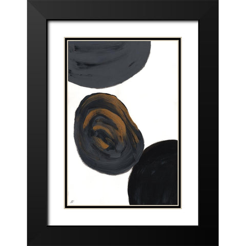 Gold and Gray IV Black Modern Wood Framed Art Print with Double Matting by Lee, Judson