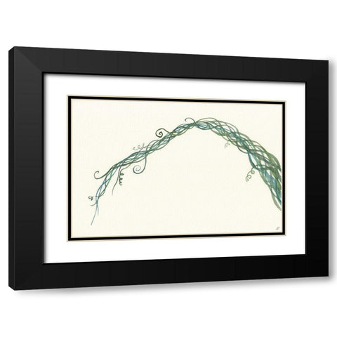 Green Vine II Black Modern Wood Framed Art Print with Double Matting by Lee, Judson