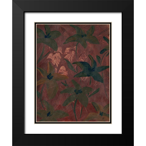 Autumn Fireworks Flowers I Black Modern Wood Framed Art Print with Double Matting by Lee, Judson