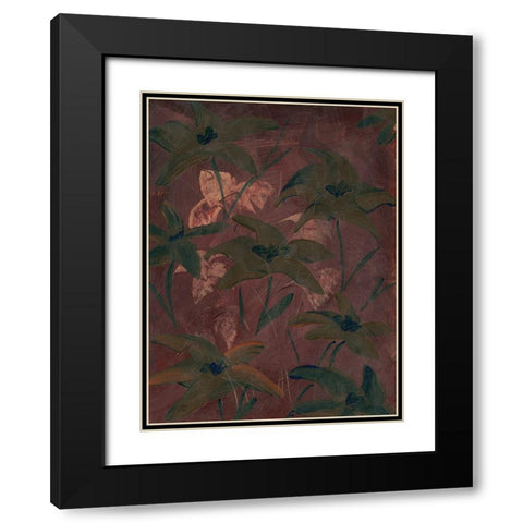 Autumn Fireworks Flowers II Black Modern Wood Framed Art Print with Double Matting by Lee, Judson