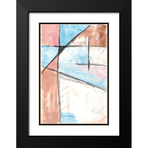 City Grid II Black Modern Wood Framed Art Print with Double Matting by Lee, Judson