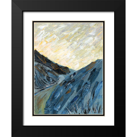 Blue Valley Black Modern Wood Framed Art Print with Double Matting by Lee, Judson