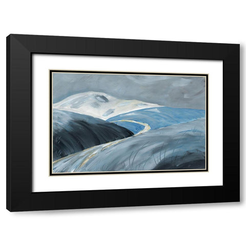 Golden Road Black Modern Wood Framed Art Print with Double Matting by Lee, Judson