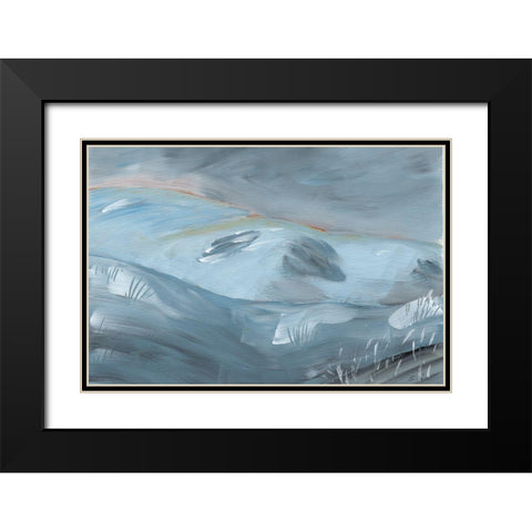 Golden Touch Hills Black Modern Wood Framed Art Print with Double Matting by Lee, Judson