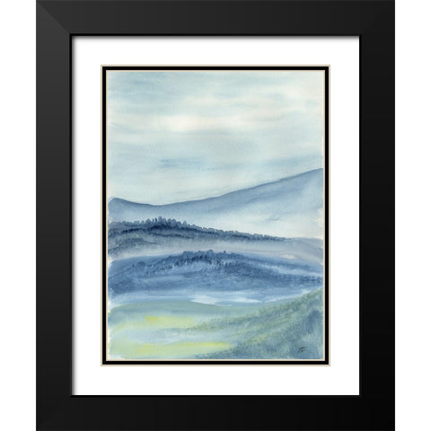 Watery Hills Black Modern Wood Framed Art Print with Double Matting by Lee, Judson