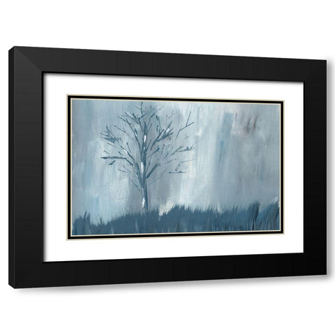 Winter Tree Rain Black Modern Wood Framed Art Print with Double Matting by Lee, Judson